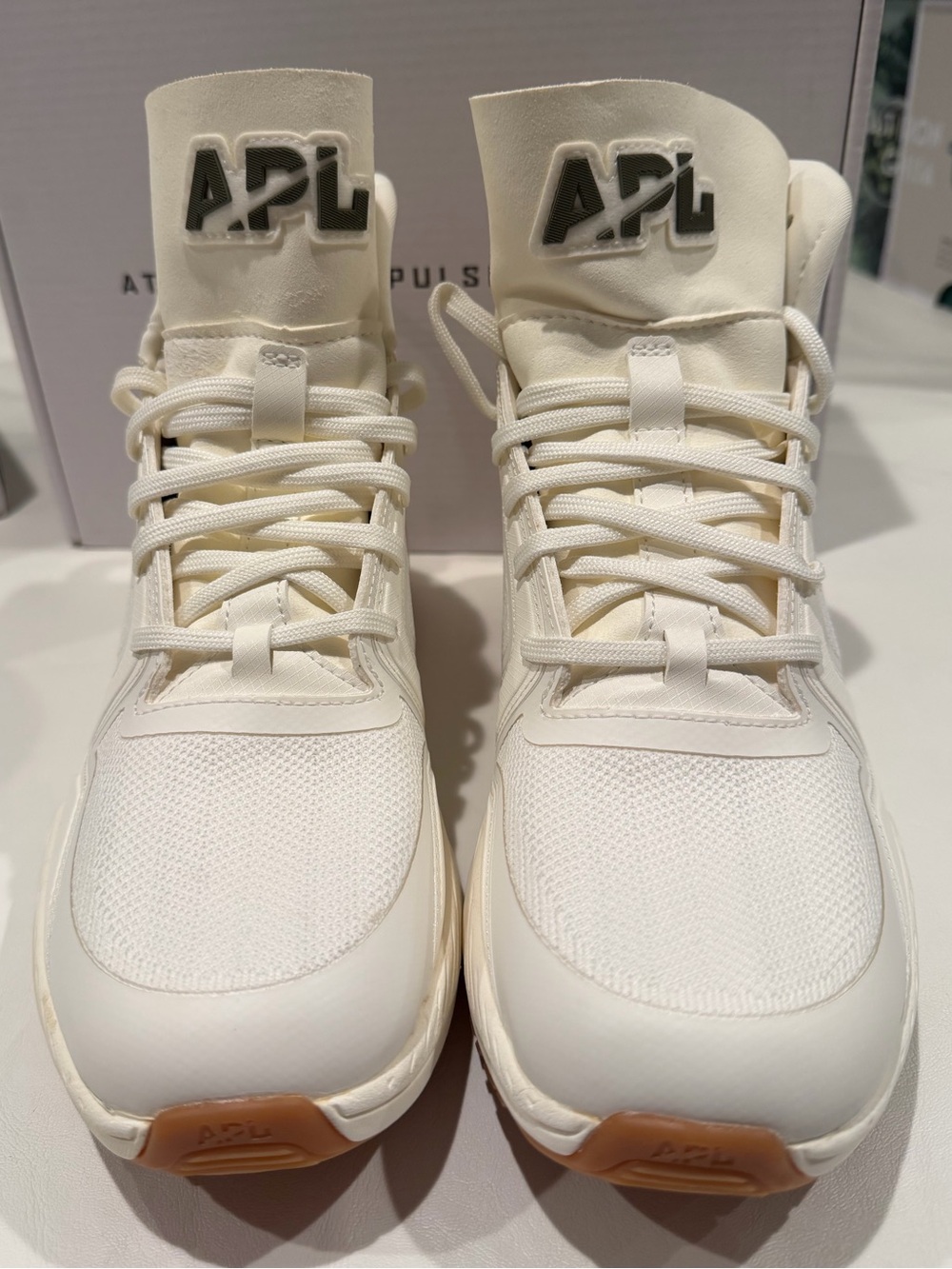 NEW IN BOX 
APL Women’s Athletic Shoes in Ivory/Fatigue/Gum